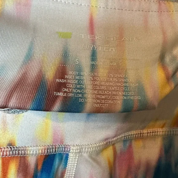 Tek Gear drytek Leggings with Multicolor Pattern small pocket in waist - Picture 9 of 10